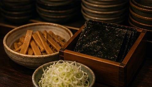 Ramen bowl on dark ceramic