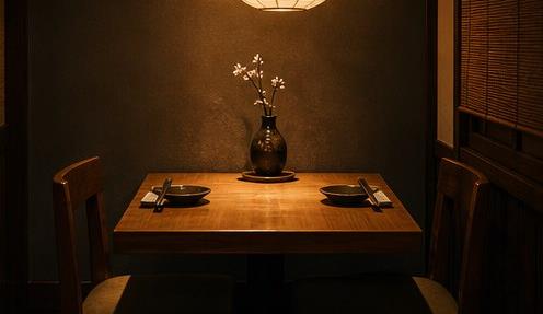 Quiet booth with wood paneling
